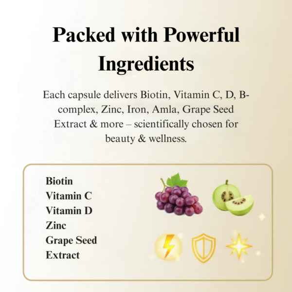 Skin, Hair & Nails Capsules for Him & Her - Image 6