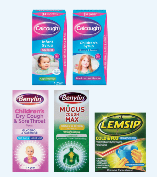 Cough, Cold & Flu Syrups and Drinks